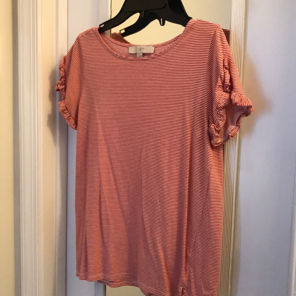 Loft Red and White Tee